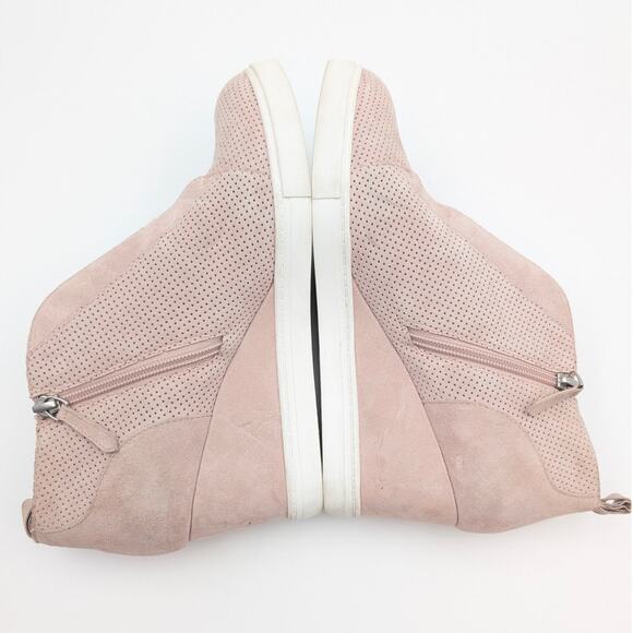 Linea Paolo Anna Designer Wedge Sneaker Bootie Pink/White Size US9.5M EU40 - Picture 6 of 12